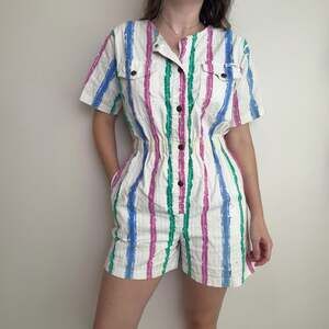 Vintage Dreams Striped Romper